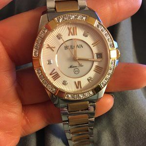 Bulgova Tw toned  Stainless steel Glass sapphire